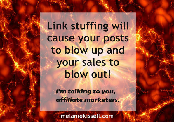 Link stuffing can backfire on your blogging and marketing